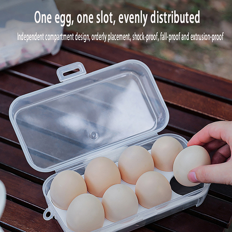 Camping Cooking Cover - 3/4/8 Grids Egg Holder Container For