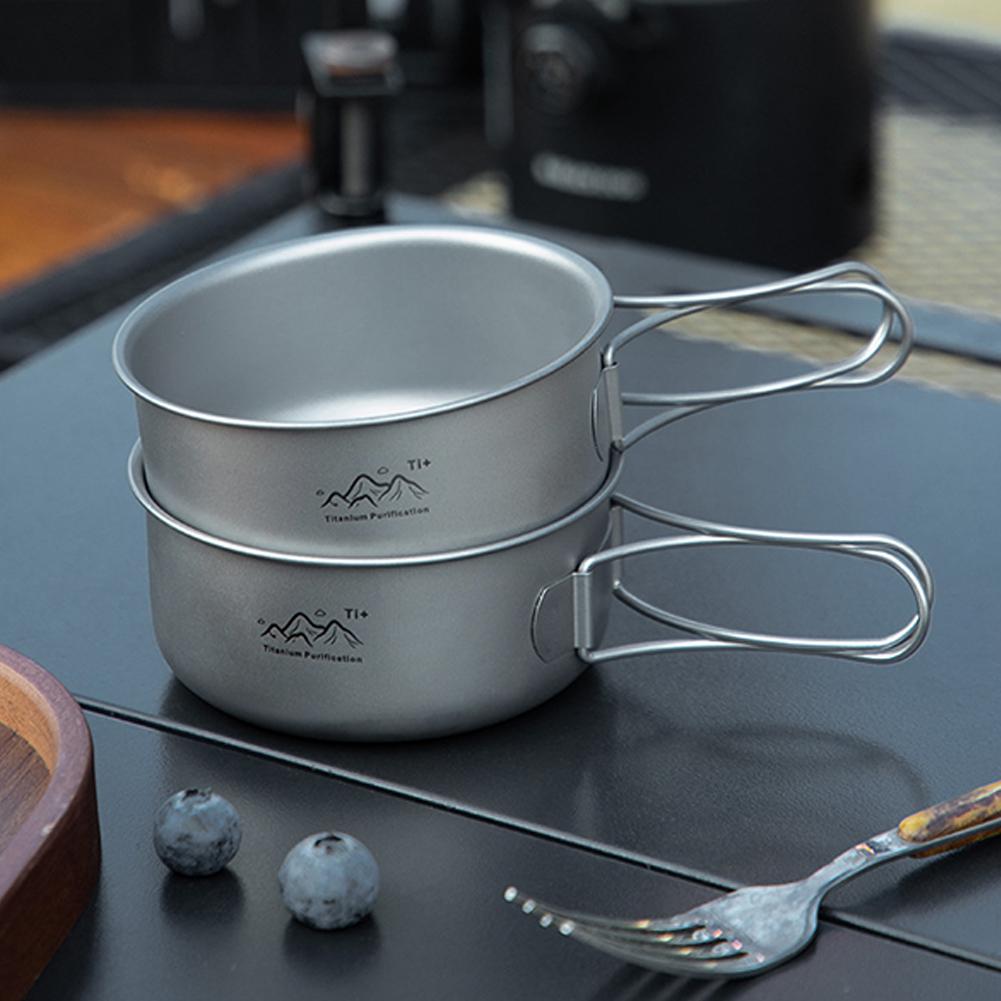 Camping Cooking Noodles - Ultralight Titanium Camping Pot Foldable Portable