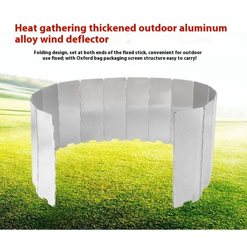 Camping Cooking Gear - Portable Camping Windshield Foldable Aluminum Alloy