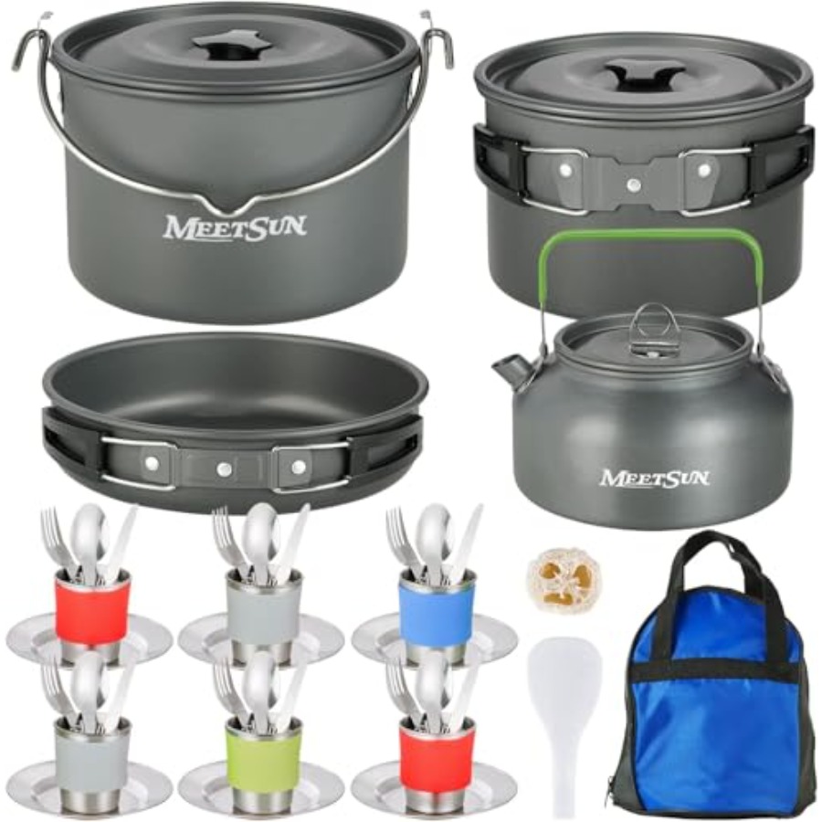 Camping Cooking Set - MEETSUN Camping Cookware Set - 37