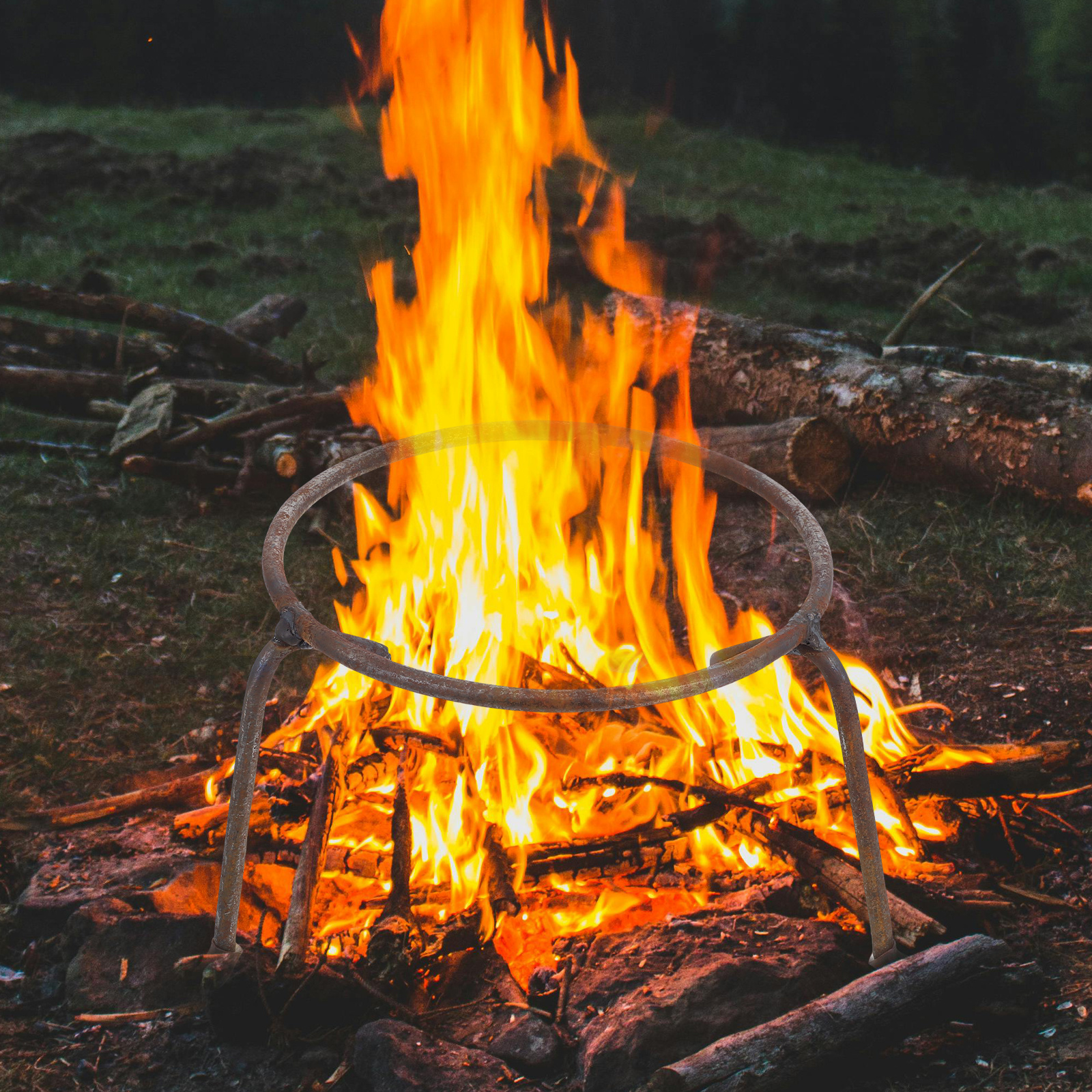 Camping Cooking Fire Pit - Pot Stand Rebar Durable Lightweight Sturdy
