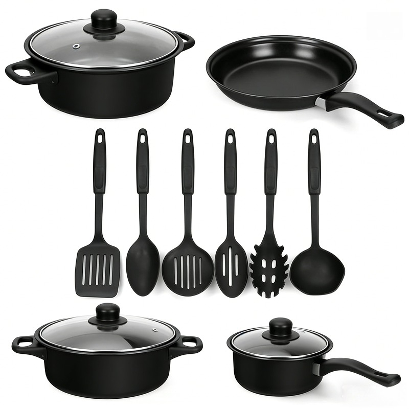 Camping Cooking Candle - 13PCS Nonstick Cookware Set Cast Iron