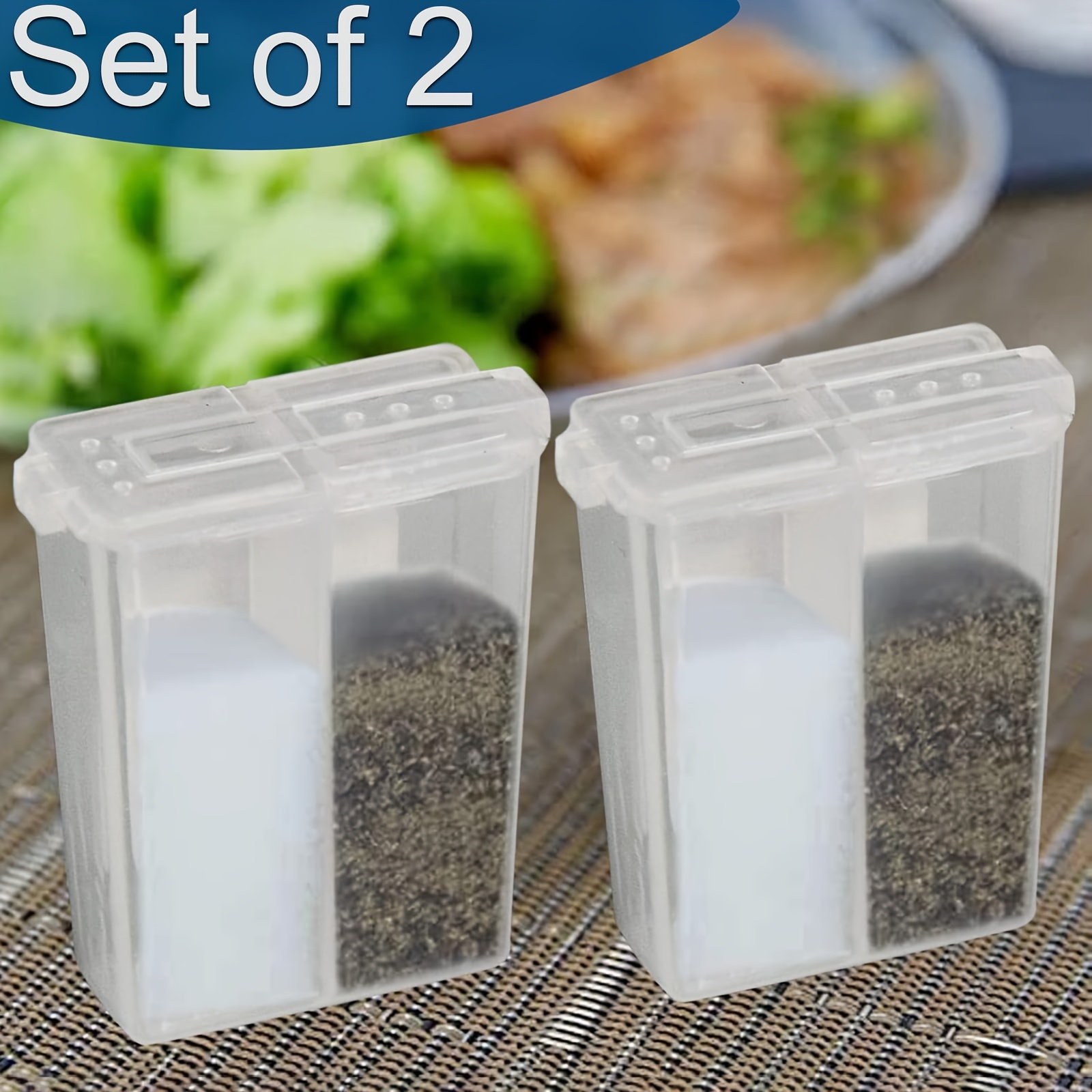 Camping Cooking Set - Mini Seasoning Bottles with Two Compartments