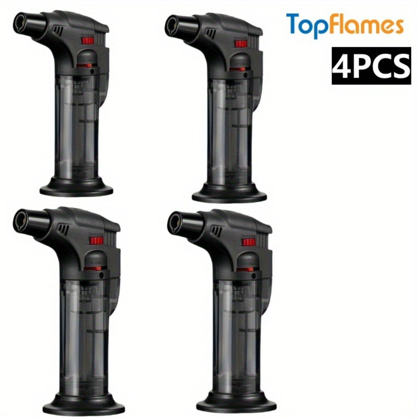 Camping Cooking Candle - 4PCS Butane Torch Lighter Portable Windproof