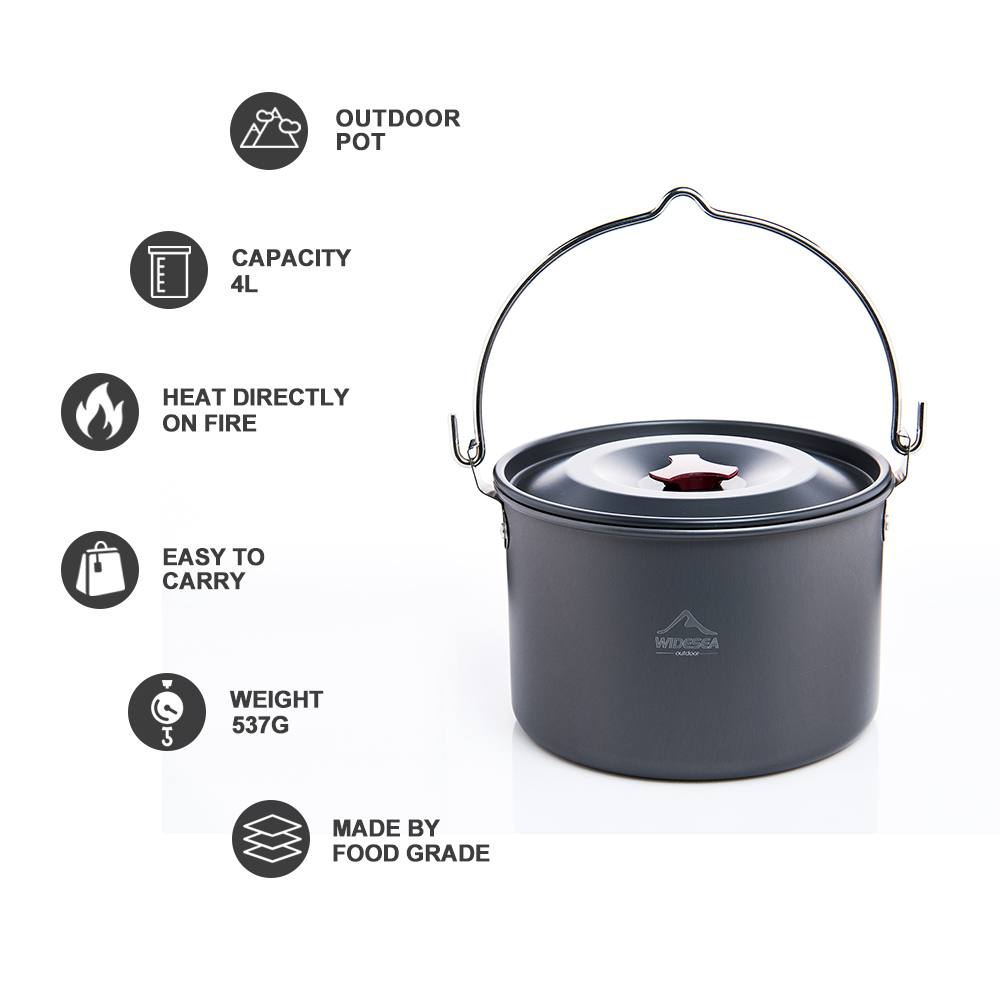 Widesea Hard Anodized Aluminum - Camping Outdoor Cooking Set 评论和价格