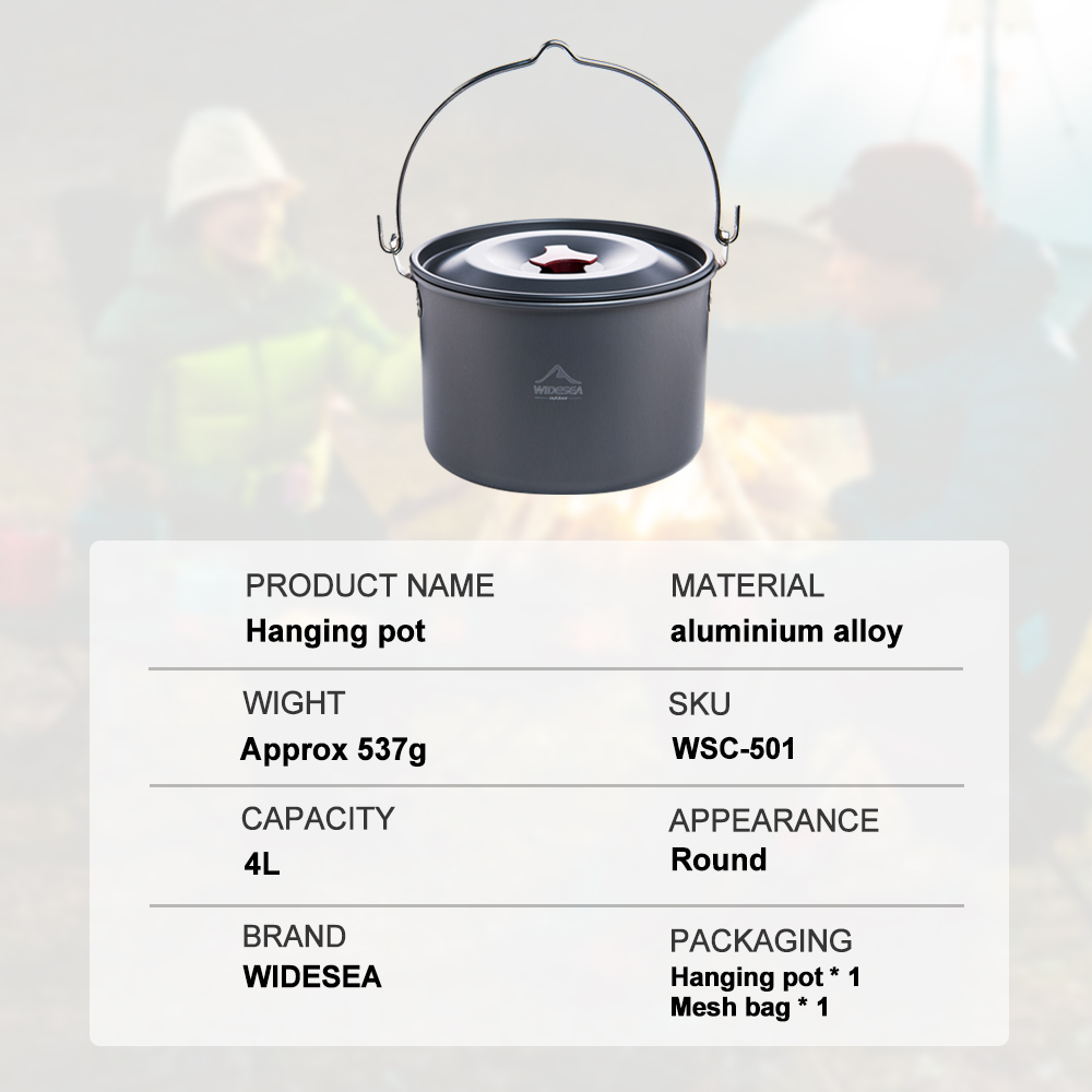 Widesea Hard Anodized Aluminum - Camping Outdoor Cooking Set 评论和价格
