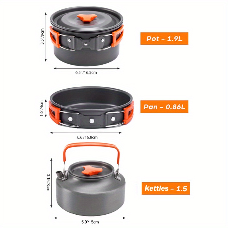 17pcs Camping Cookware Set, Po - Camping Outdoor Cooking Set 评论和价格