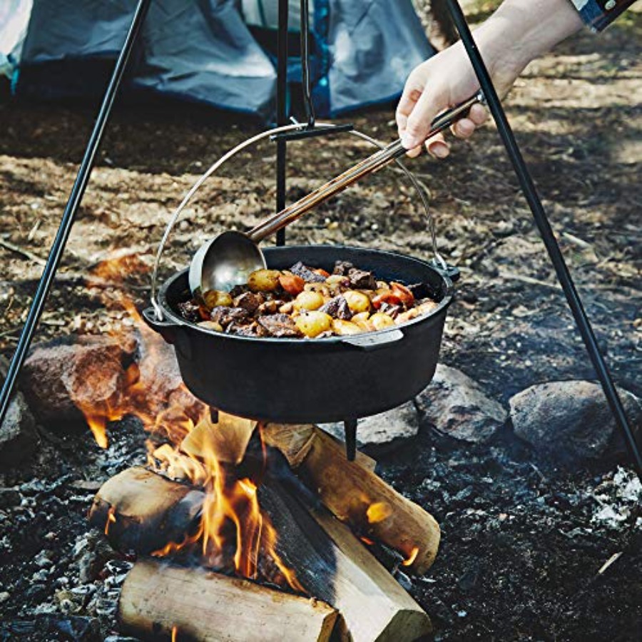 6Qt Cast Iron Camping Dutch Ov - Camp Dutch Oven Cast 评论和价格