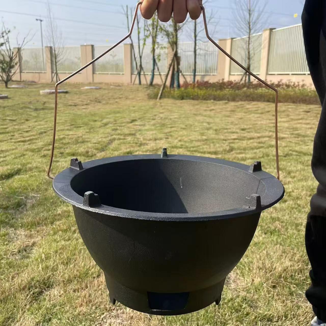 Traditional Cast Iron Carbon S - Camping Cooking Fire Pit 评论和价格