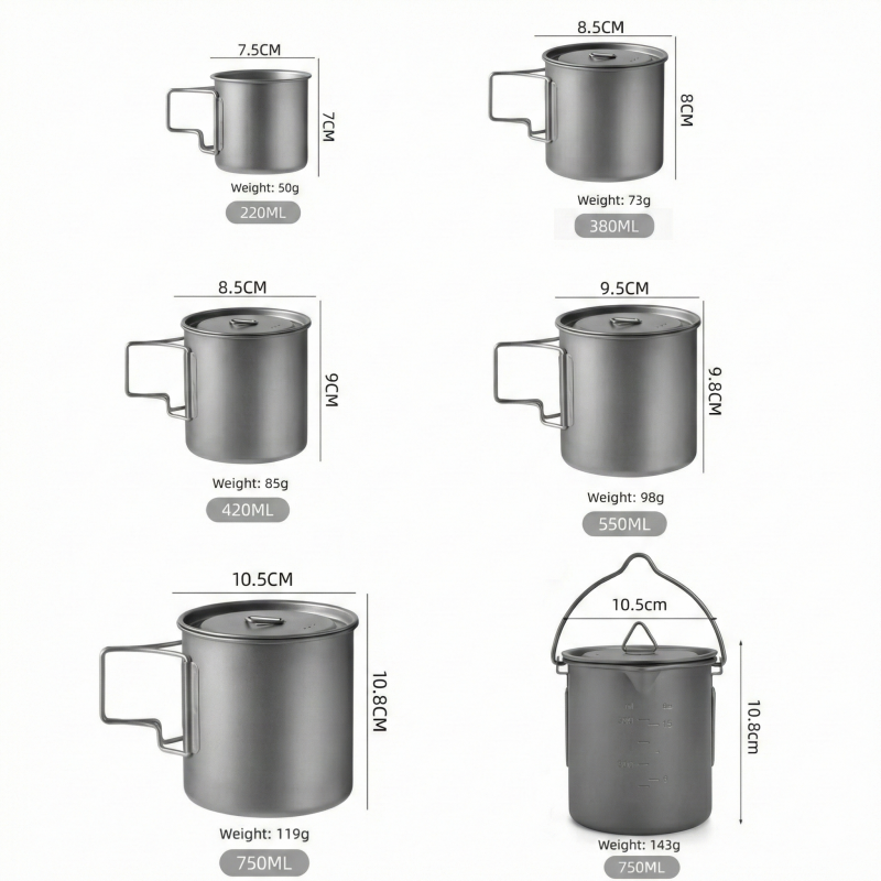 Titanium Camping Mug with Fold - Camping Cooking Pack 评论和价格