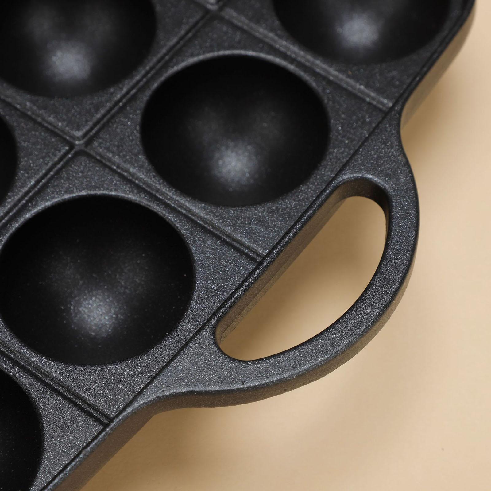 Takoyaki Grill Pan 16 Cavities - Camping Cooking Cast Iron 评论和价格
