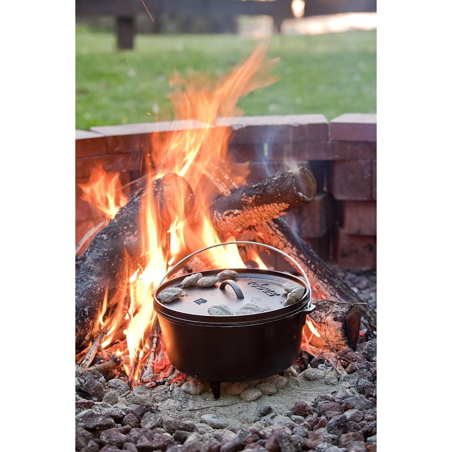 8 Quart Pre-Seasoned Cast Iron - Camping Cooking Cast Iron 评论和价格