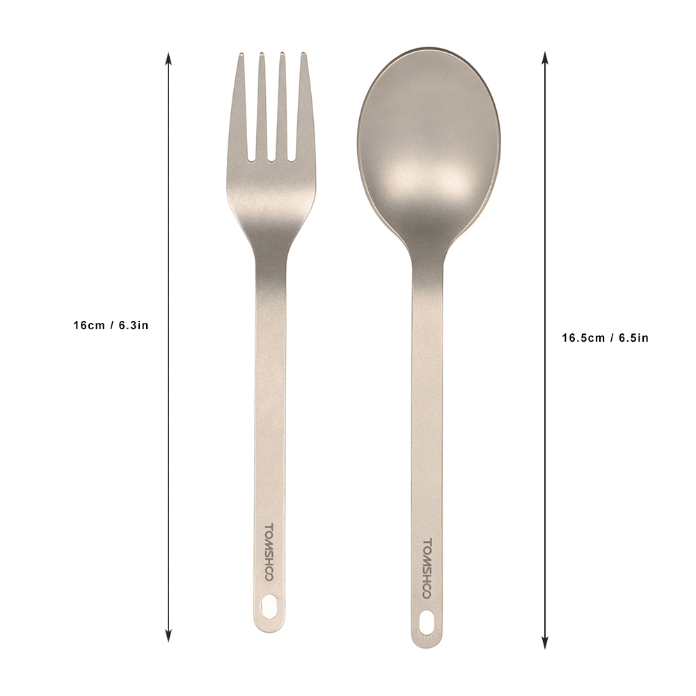 TOMSHOO Titanium Tableware Din - Camping Cooking Cutlery Set 评论和价格