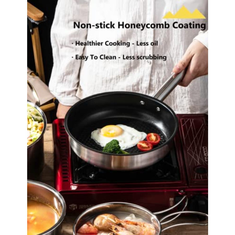 CampPro Camp Cooking Set for 4 - Camping Cooking Set 评论和价格