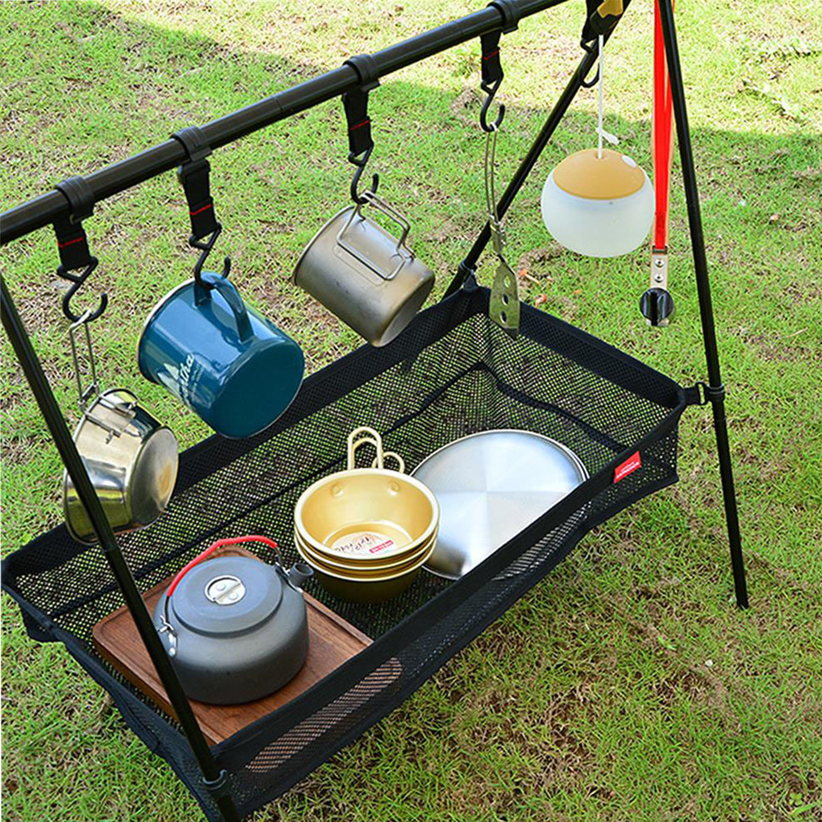 Picnic Under Table Storage Bag - Camping Cooking Basket 评论和价格