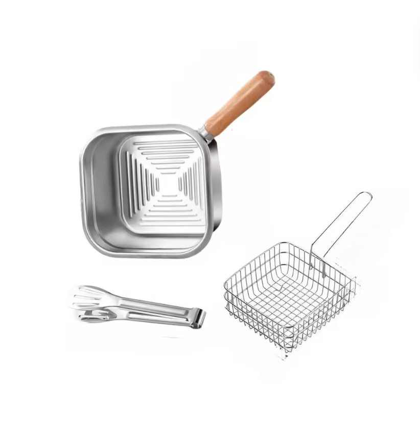 1 Set 316 Stainless Steel Squa - Camping Cooking Set Detachable Handle 评论和价格