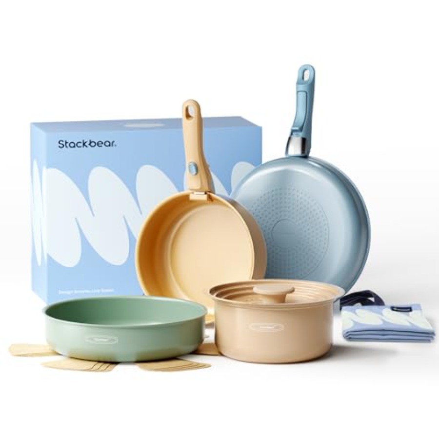 Ceramic Cookware Set Detachabl - Camping Cooking Set Detachable Handle 评论和价格