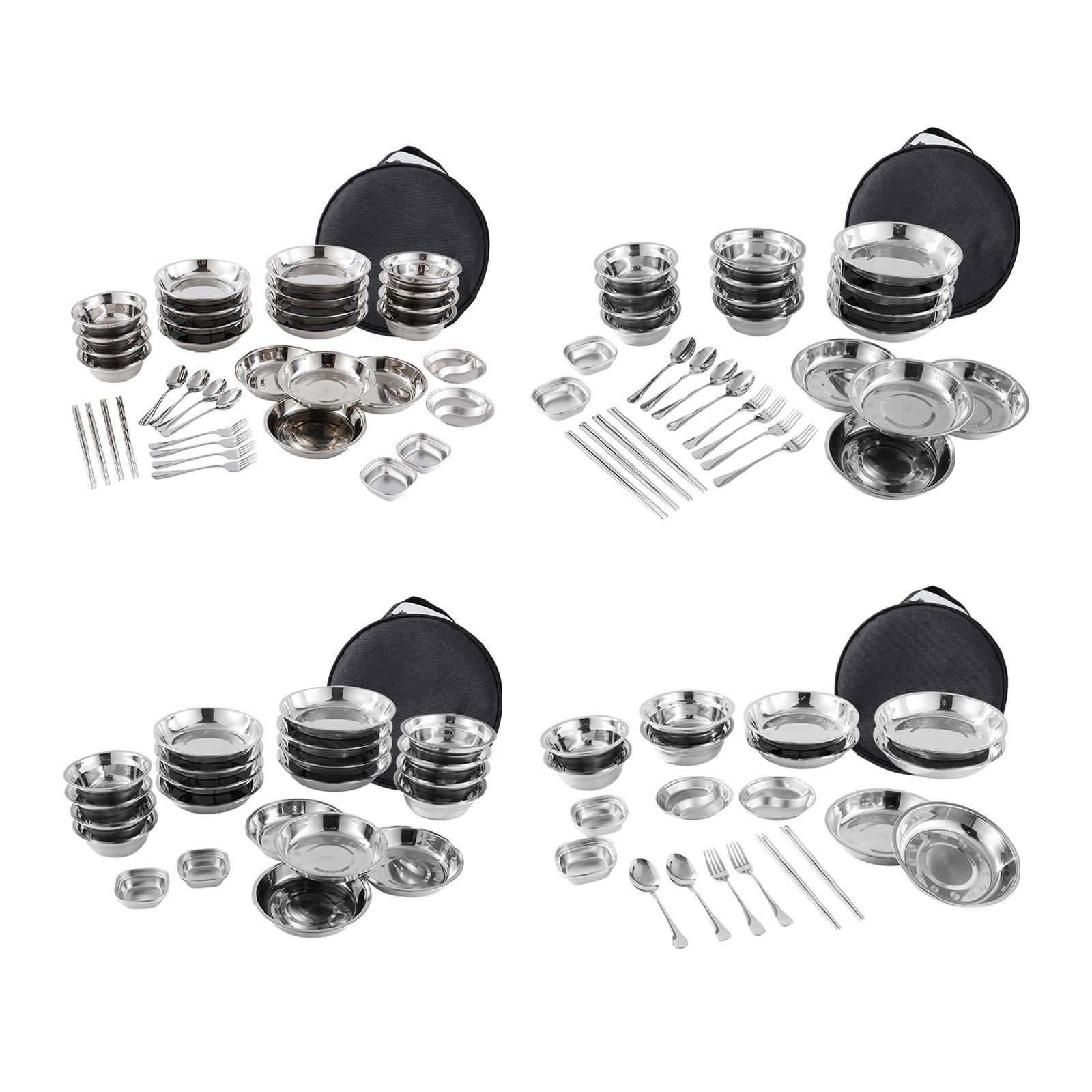 Stainless Steel Plates and Bow - Camping Cooking Pack 评论和价格