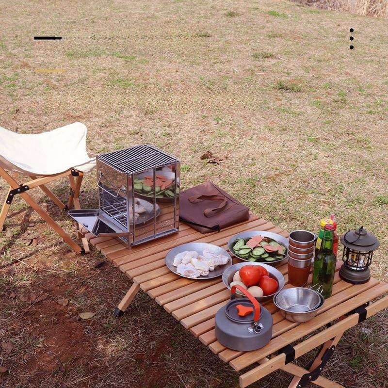 Portable Outdoor Camping BBQ S - Camping Cooking Fire Pit 评论和价格