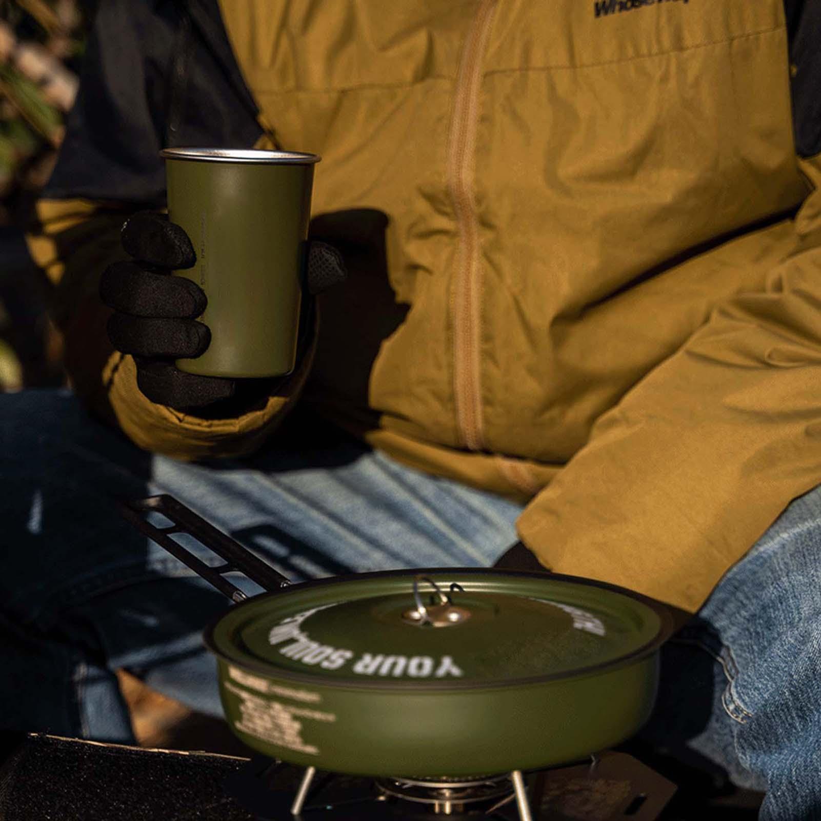Camping Cookware Camp Cook Pot - Camping Cooking Set Detachable Handle 评论和价格