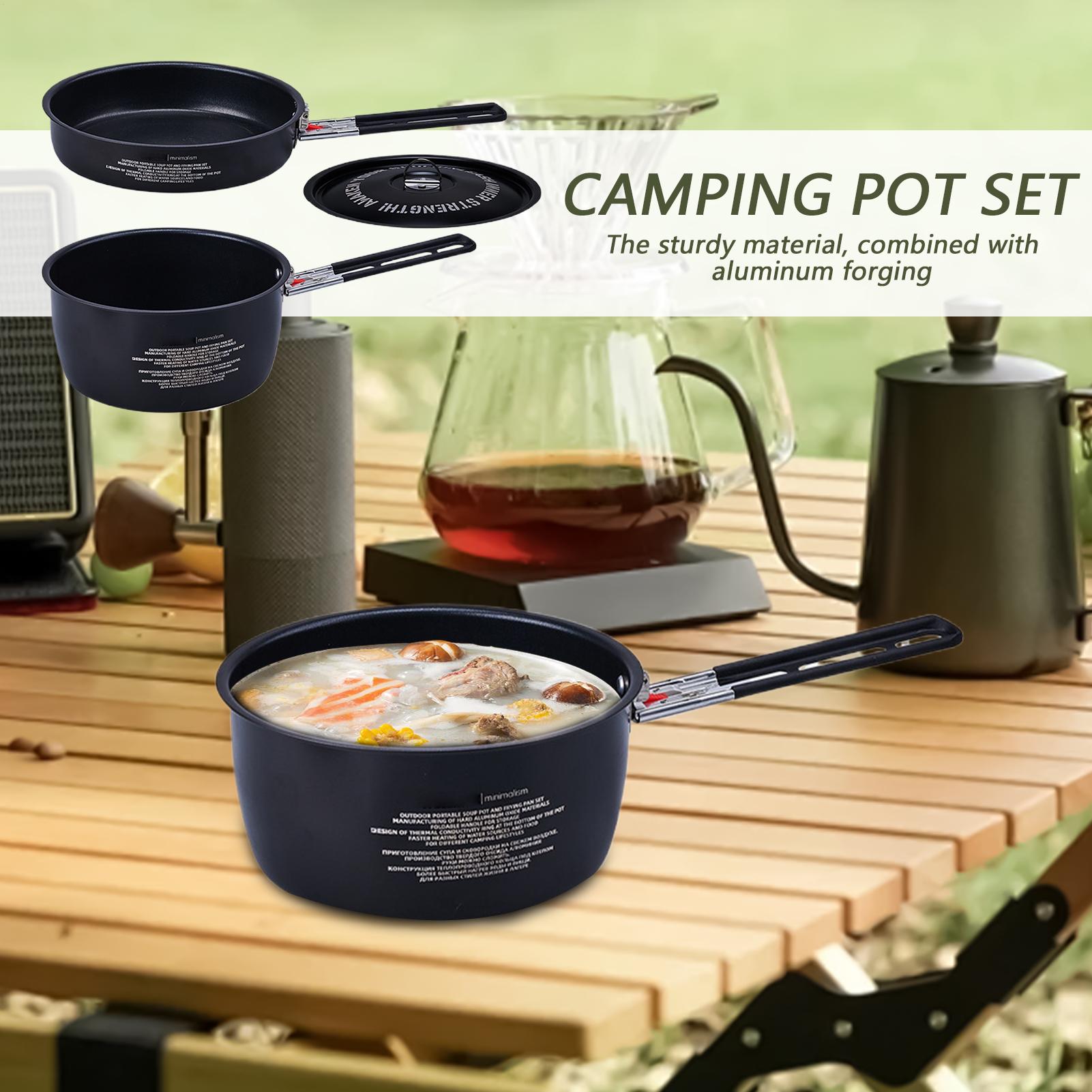 Camping Cookware Set Camping F - Camping Cooking Set Detachable Handle 评论和价格