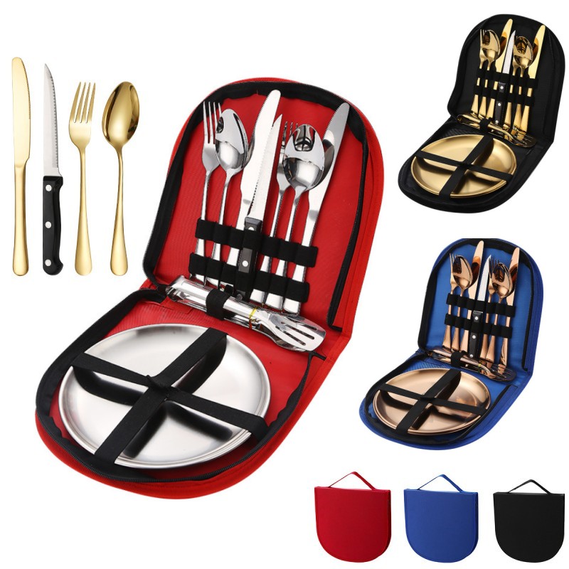 10PCS Camping Cutlery Set Hiki - Camping Cooking Pack 评论和价格
