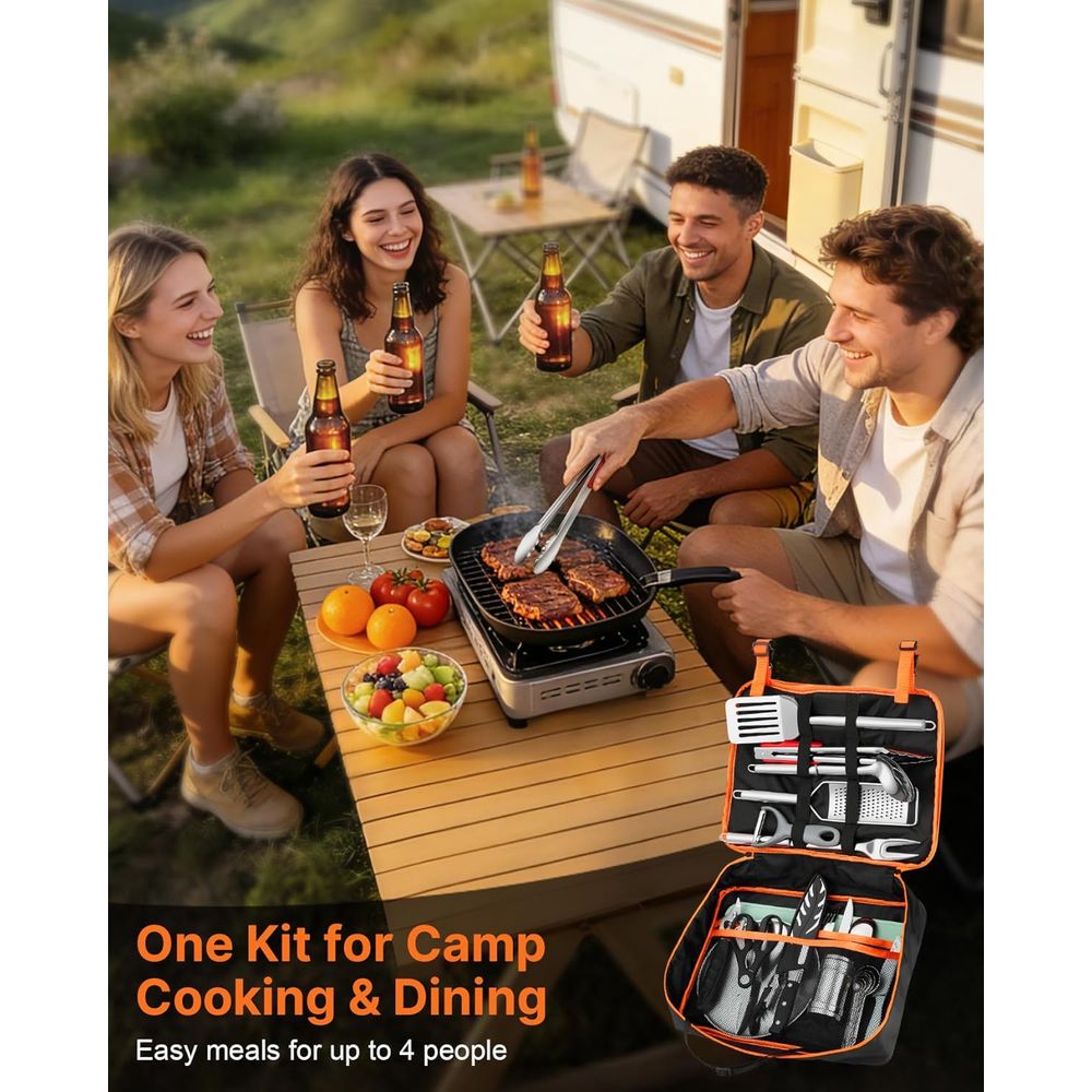 Compact Camping Kitchen Set wi - Camping Cooking Set 评论和价格