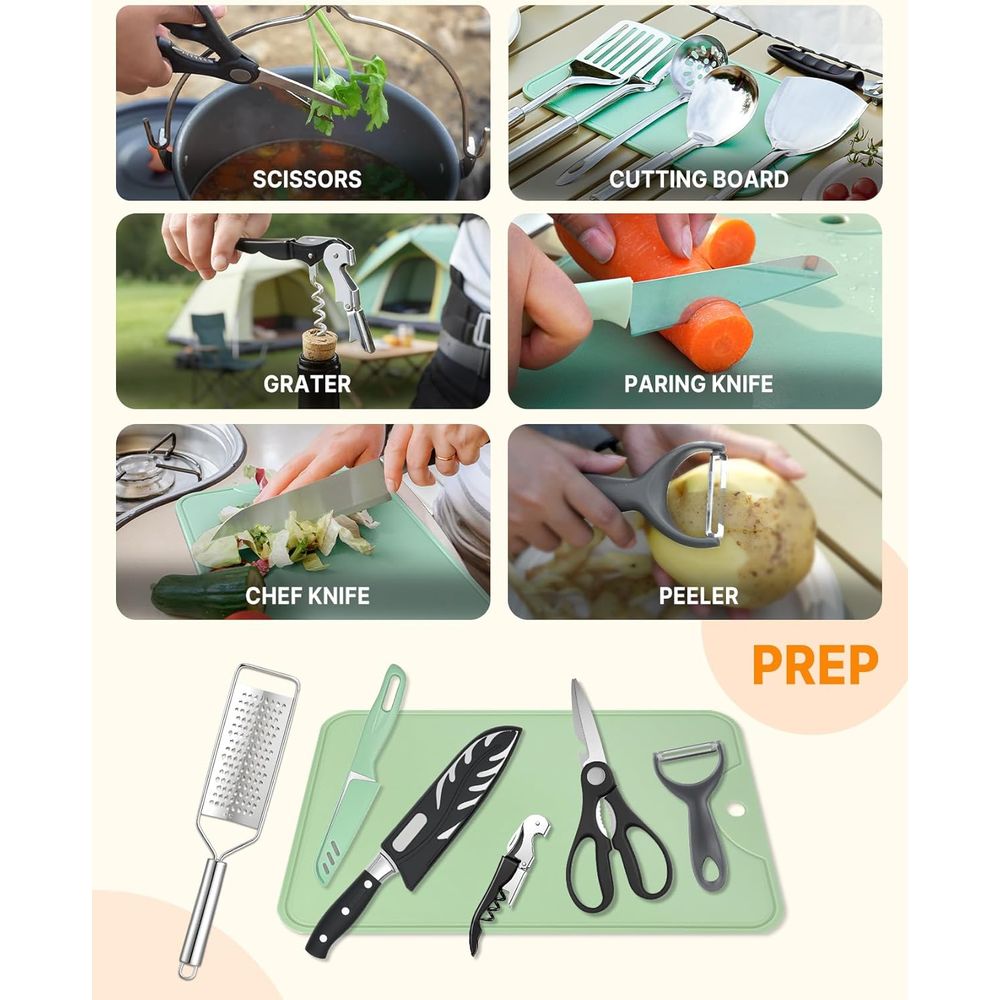 Compact Camping Kitchen Set wi - Camping Cooking Set 评论和价格