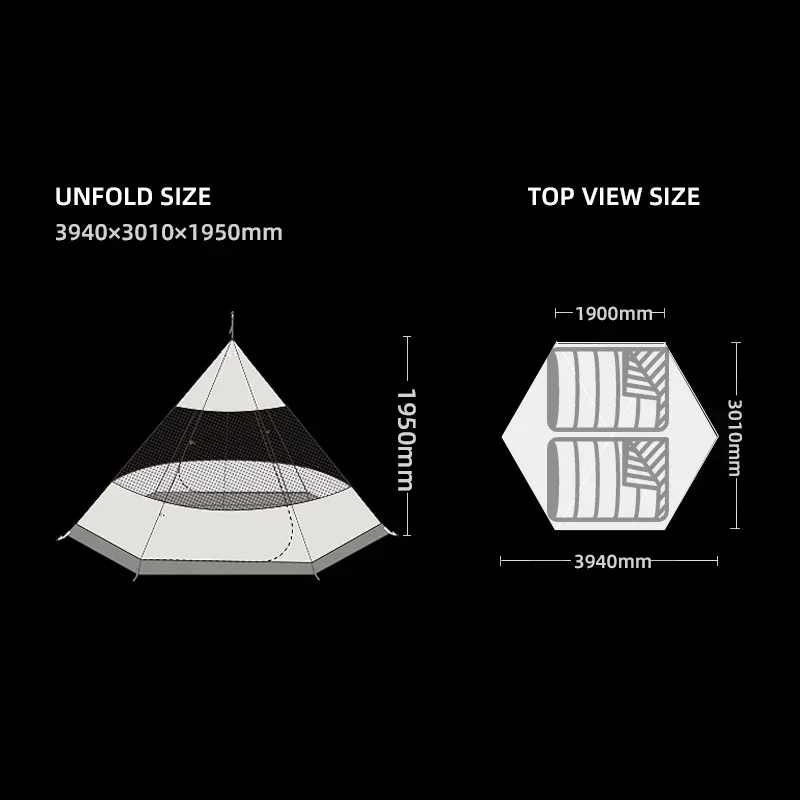 For New Pyramid Tent With Snow - Camping Cooking Snow 评论和价格