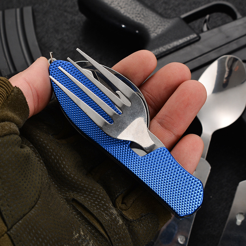 4 in1 Foldable Camping Utensil - Camping Cooking Cutlery Set 评论和价格