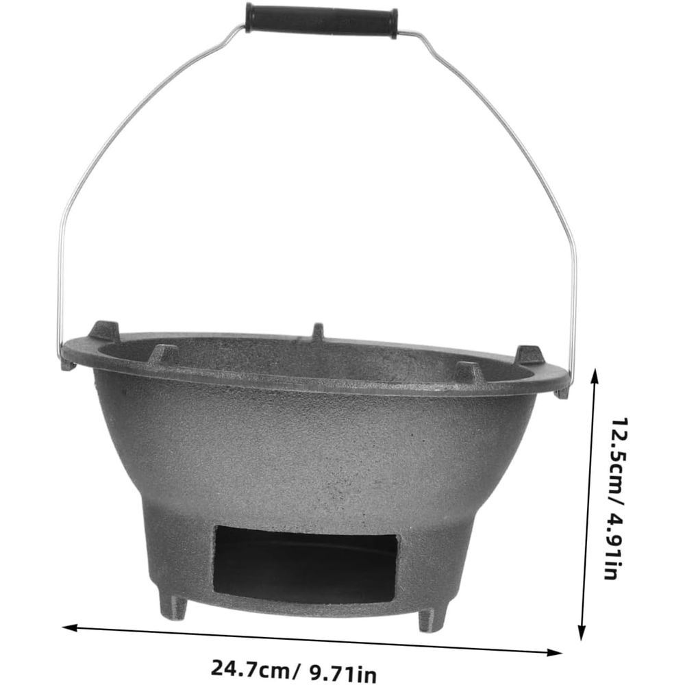 Portable Cast Iron Charcoal Gr - Camping Cooking Cast Iron 评论和价格