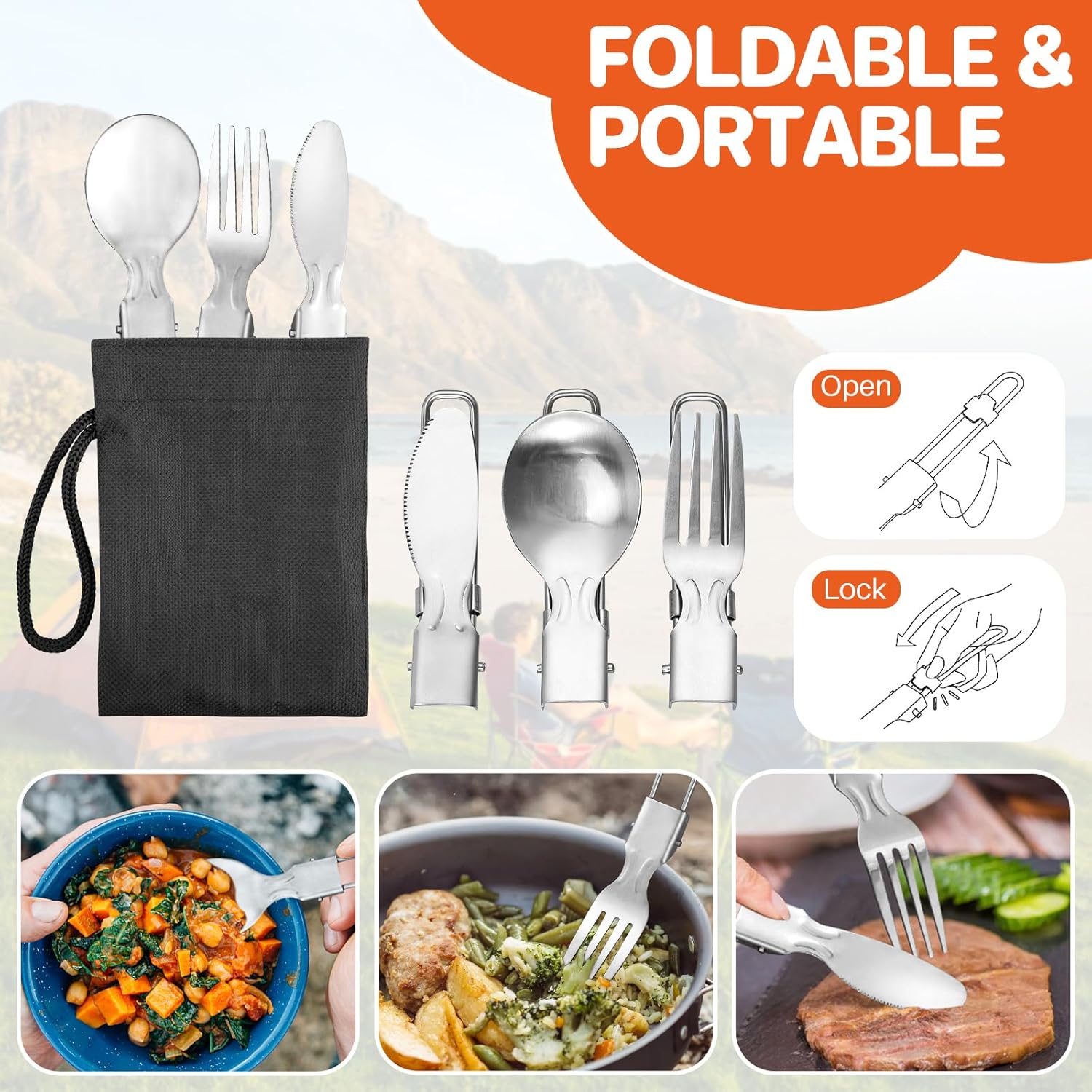 Non-Stick Camping Cookware Set - Camping Cooking Cutlery Set 评论和价格