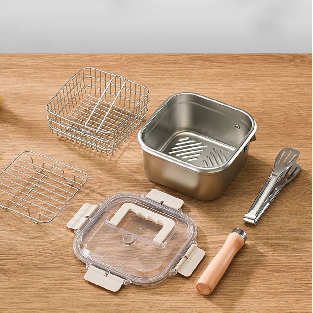Portable Stainless Steel Fryin - Camping Cooking Candle 评论和价格