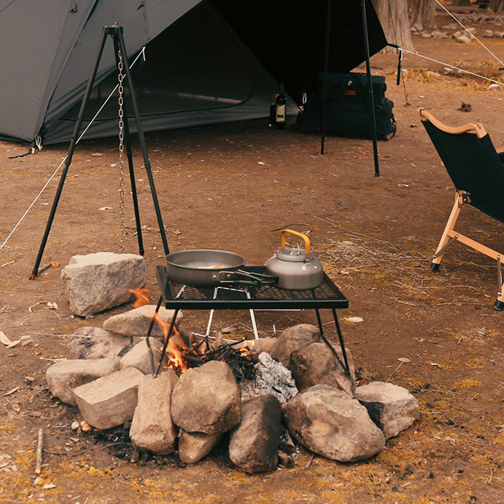 Campfire Grill Grate Folding C - Camping Cooking Fire Pit 评论和价格