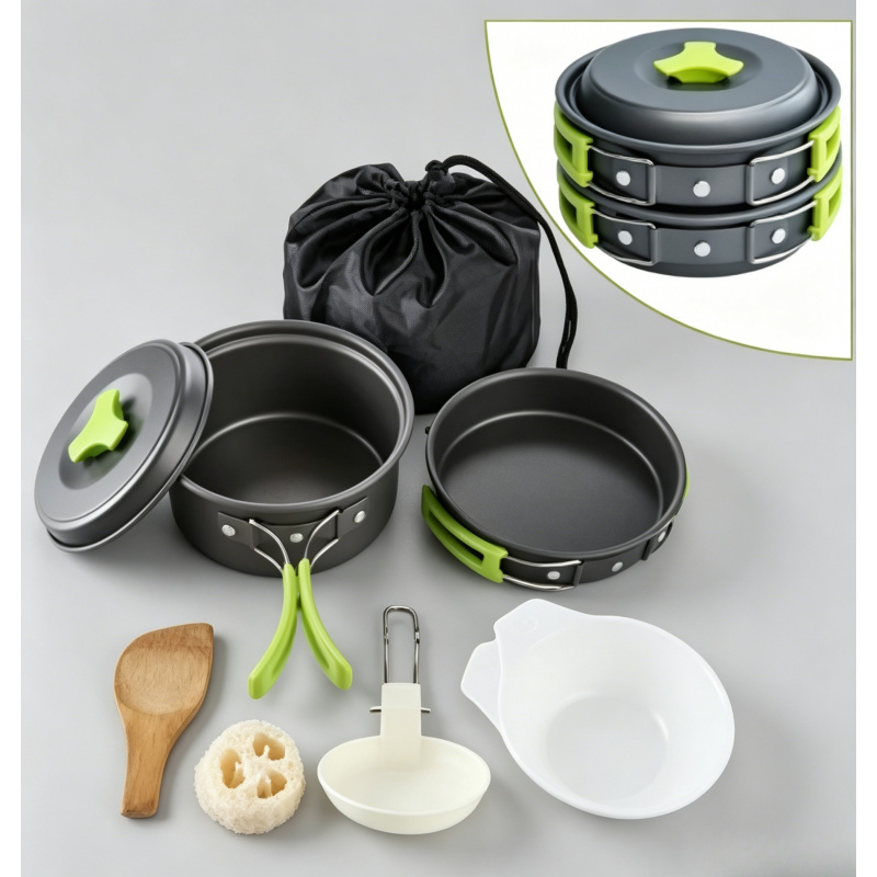 Portable Durable Camping Cookw - Camping Cooking Pack 评论和价格