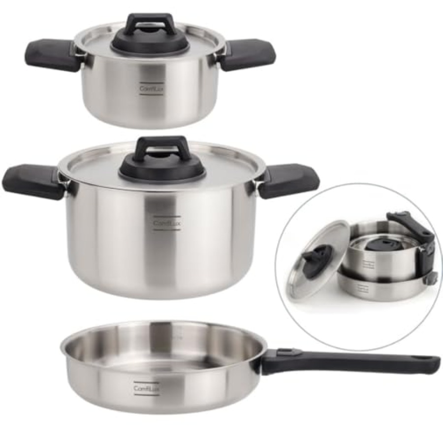 Stainless Steel Camping Kitche - Camping Cooking Set Detachable Handle 评论和价格