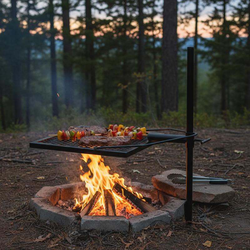 Rotating Cooking Grate 24 Inch - Camping Cooking Cast Iron 评论和价格