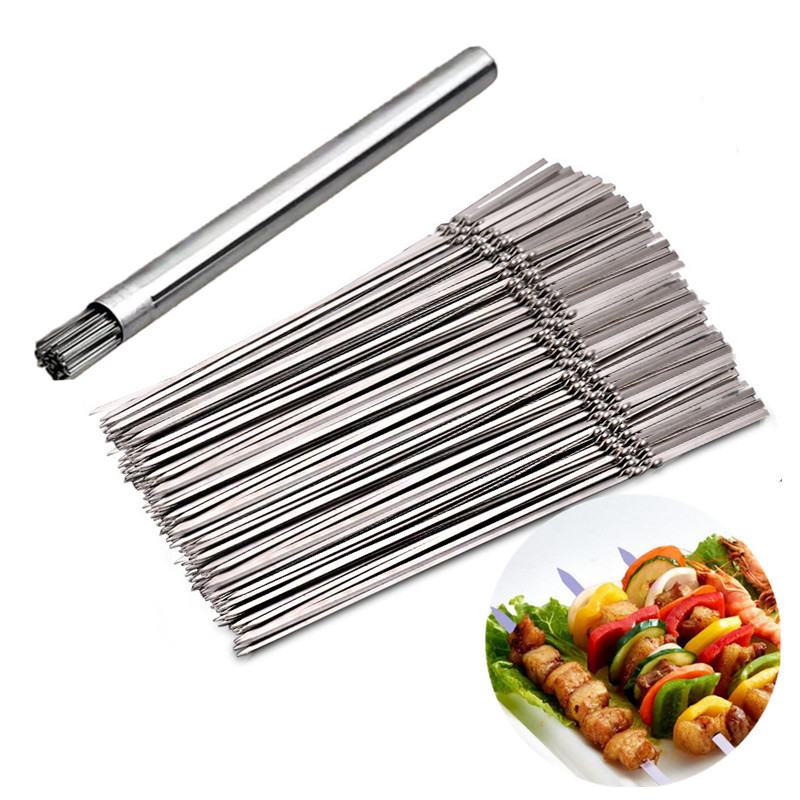 Stainless Steel Barbecue Skewe - Camping Cooking Candle 评论和价格