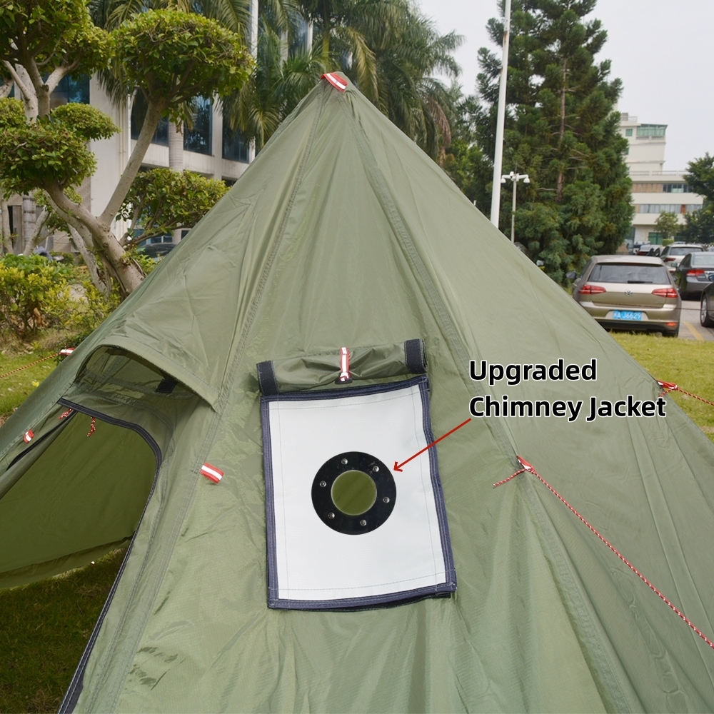 New Pyramid Tent With Snow Ski - Camping Cooking Snow 评论和价格