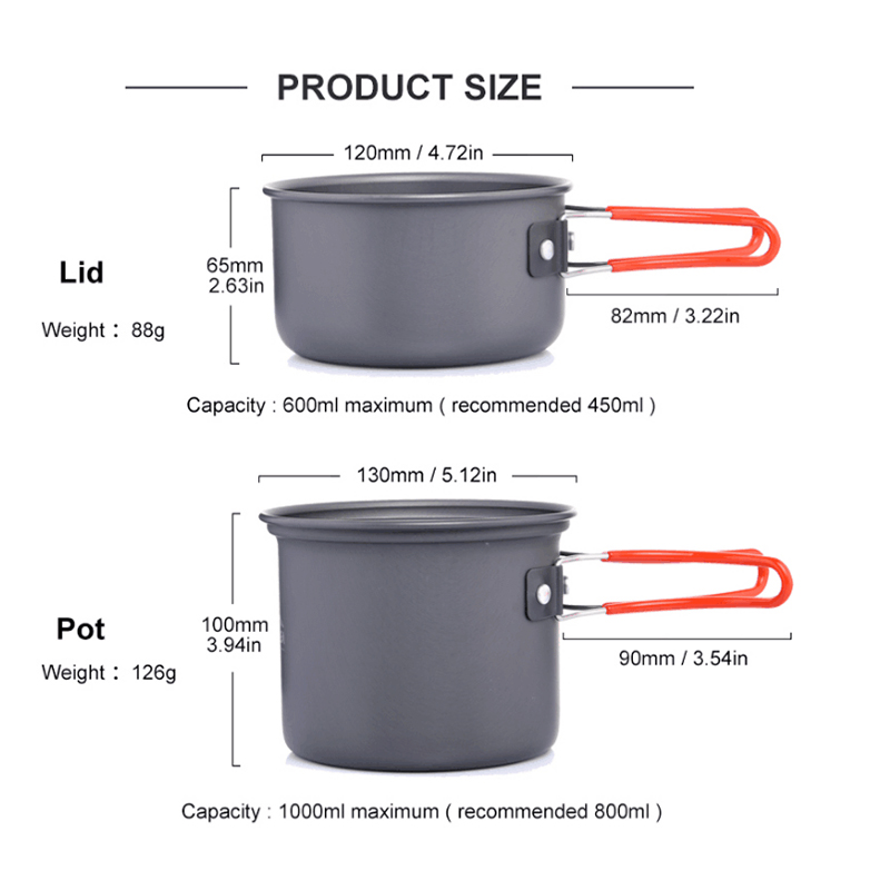 Widesea Ultralight Camping Coo - Camping Cooking Pack 评论和价格