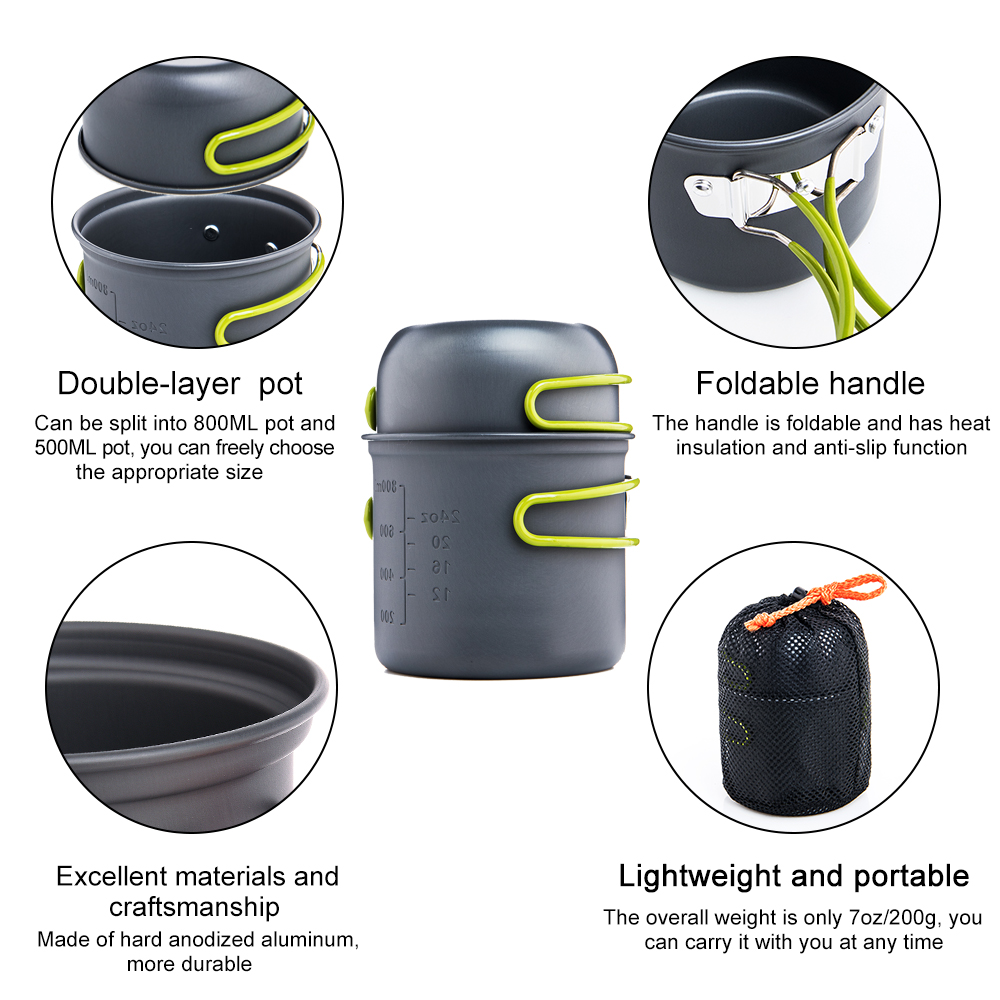 Widesea Ultralight Camping Coo - Camping Cooking Pack 评论和价格