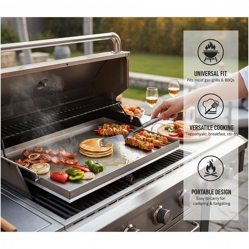 Flat Top Grill Plate 23x16 inc - Camping Cooking Tools 评论和价格