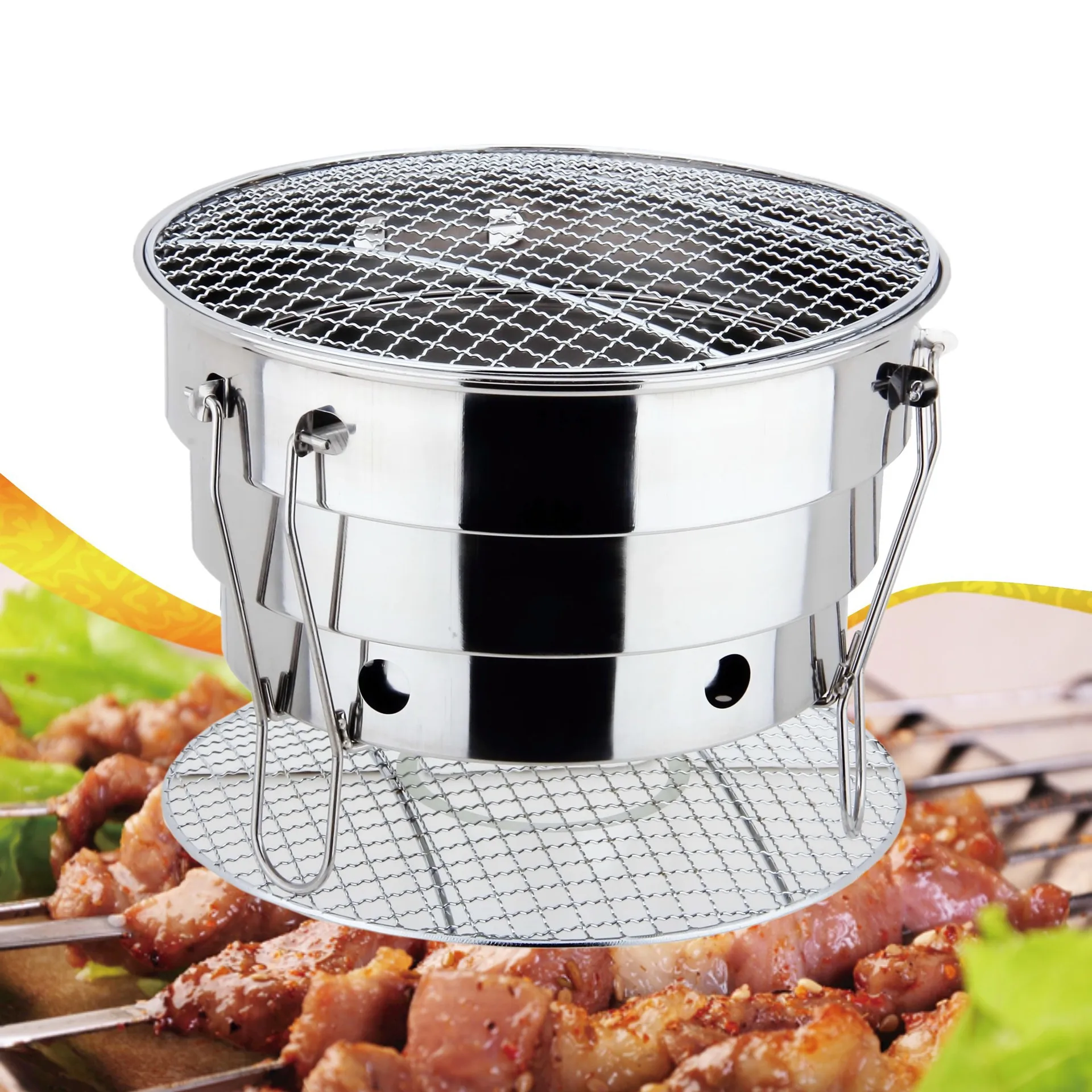 Outdoor BBQ Folding Split Port - Camping Cooking Fire Pit 评论和价格