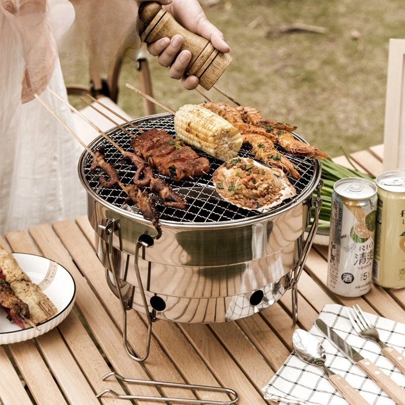 Outdoor BBQ Folding Split Port - Camping Cooking Fire Pit 评论和价格
