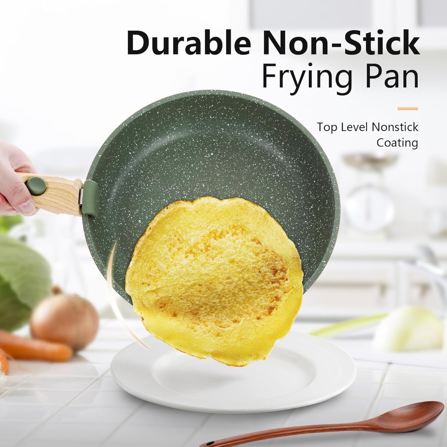 10 Pcs Non-Stick Kitchen Cookw - Camping Cooking Set Detachable Handle 评论和价格