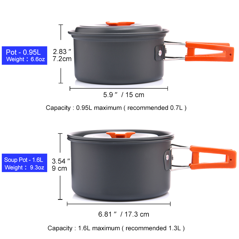 Widesea Camping Outdoor Cookwa - Camping Cooking Pack 评论和价格