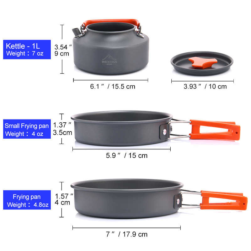 Widesea Camping Outdoor Cookwa - Camping Cooking Pack 评论和价格