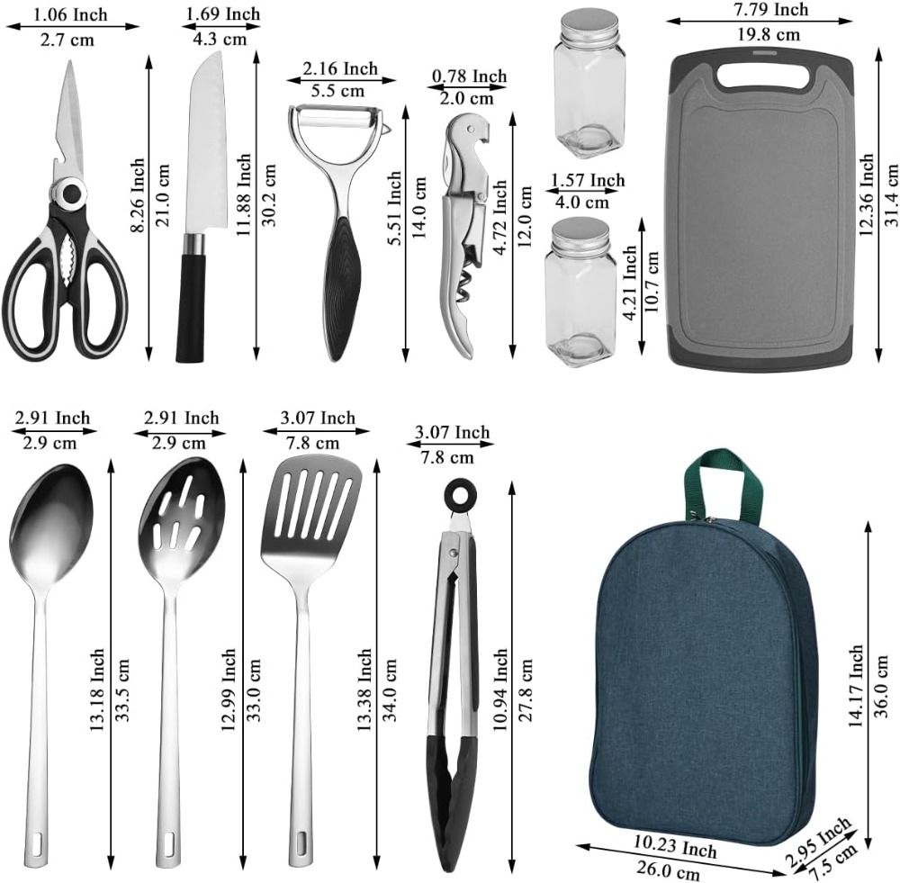 Camping Cooking Utensil Set 10 - Camping Cooking Set 评论和价格