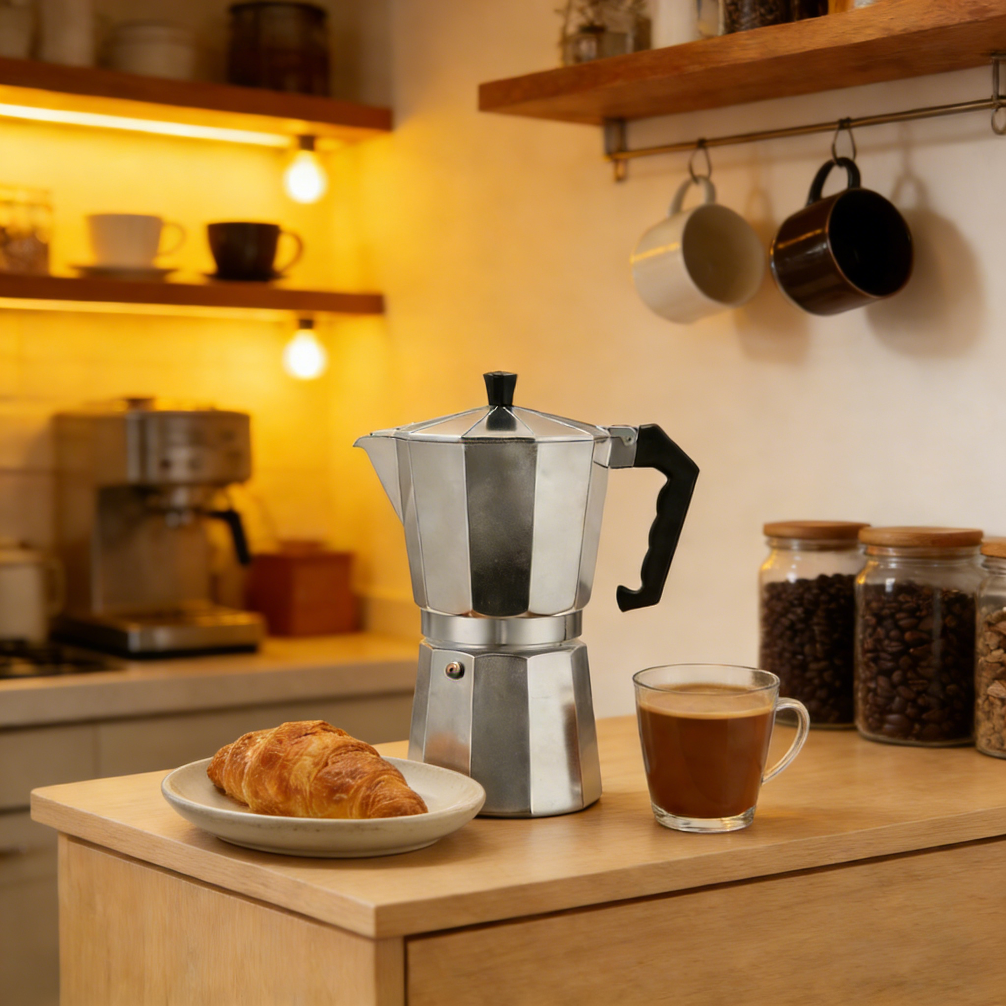 Moka Pot Aluminum Octagonal It - Camping Cooking Gear 评论和价格