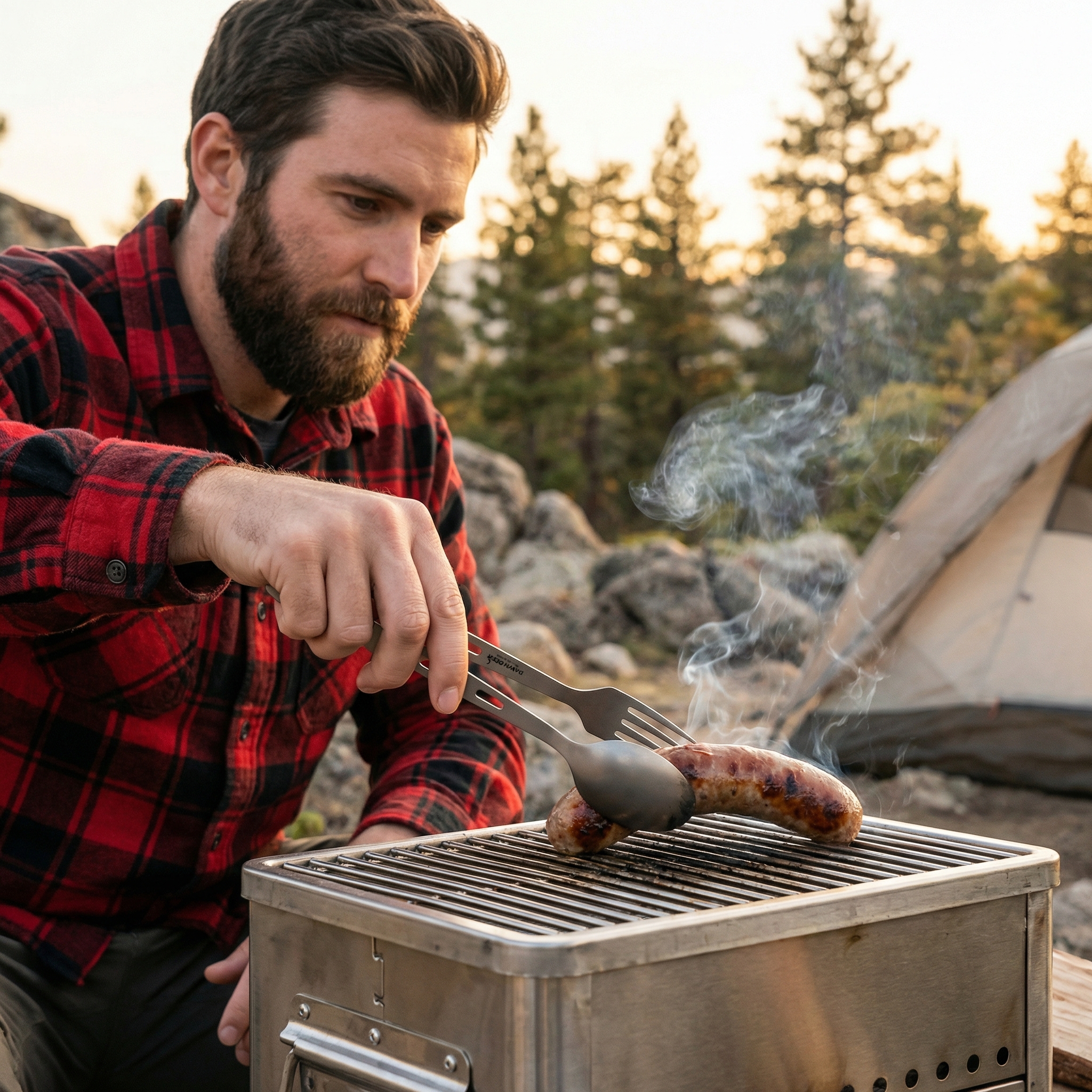 3-in-1 Titanium Ultra-Light Cu - Camping Cooking Basket 评论和价格